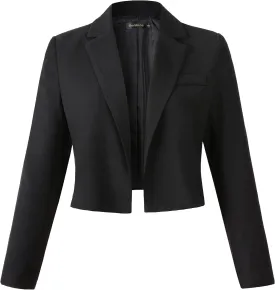 Beninos Womens Casual Blazers Open Front Cropped Blazer Jacket Beninos Womens Casual Blazers Open Front Cropped Blazer Jacket