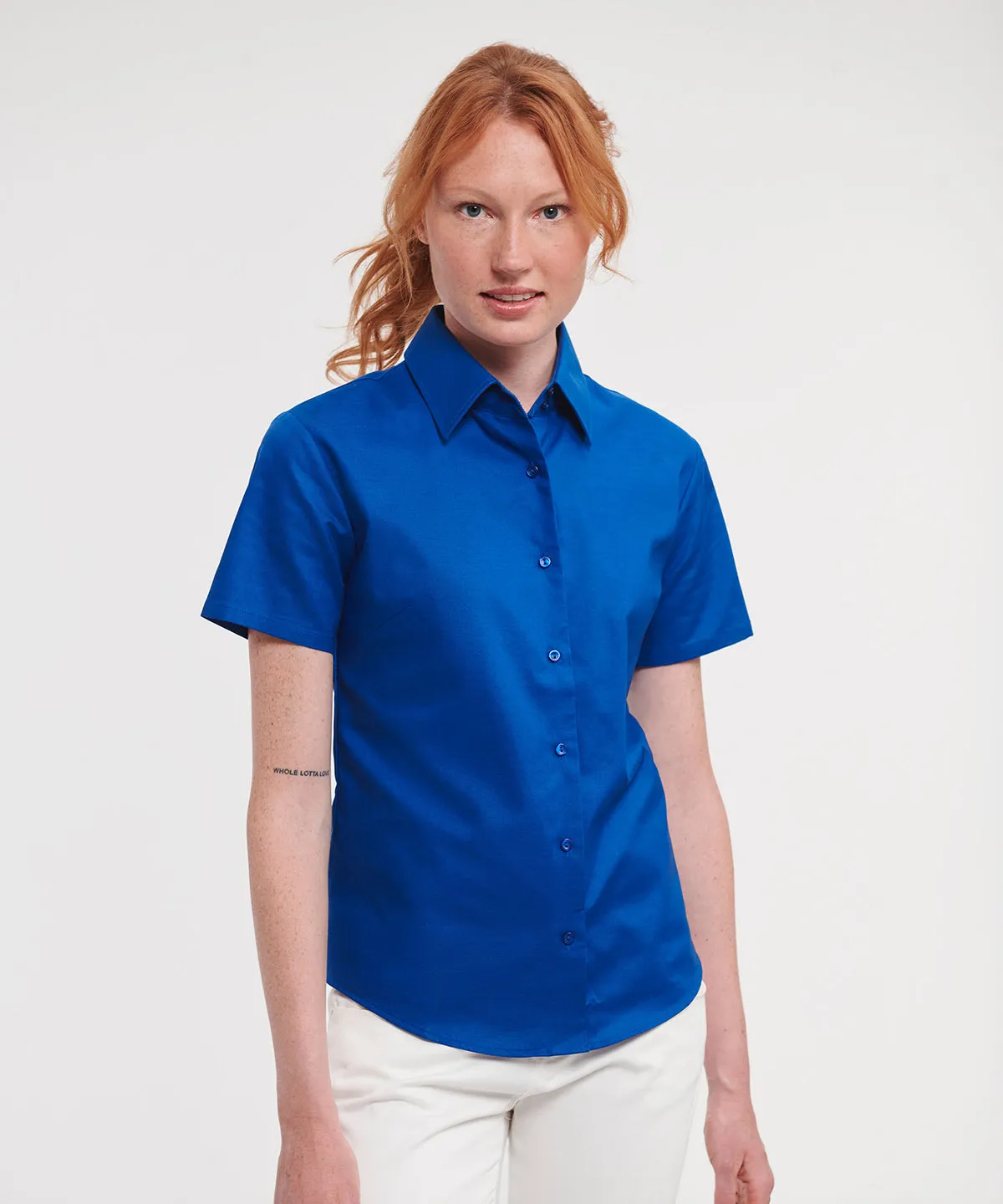 Bright Royal - Women's short sleeve Oxford shirt