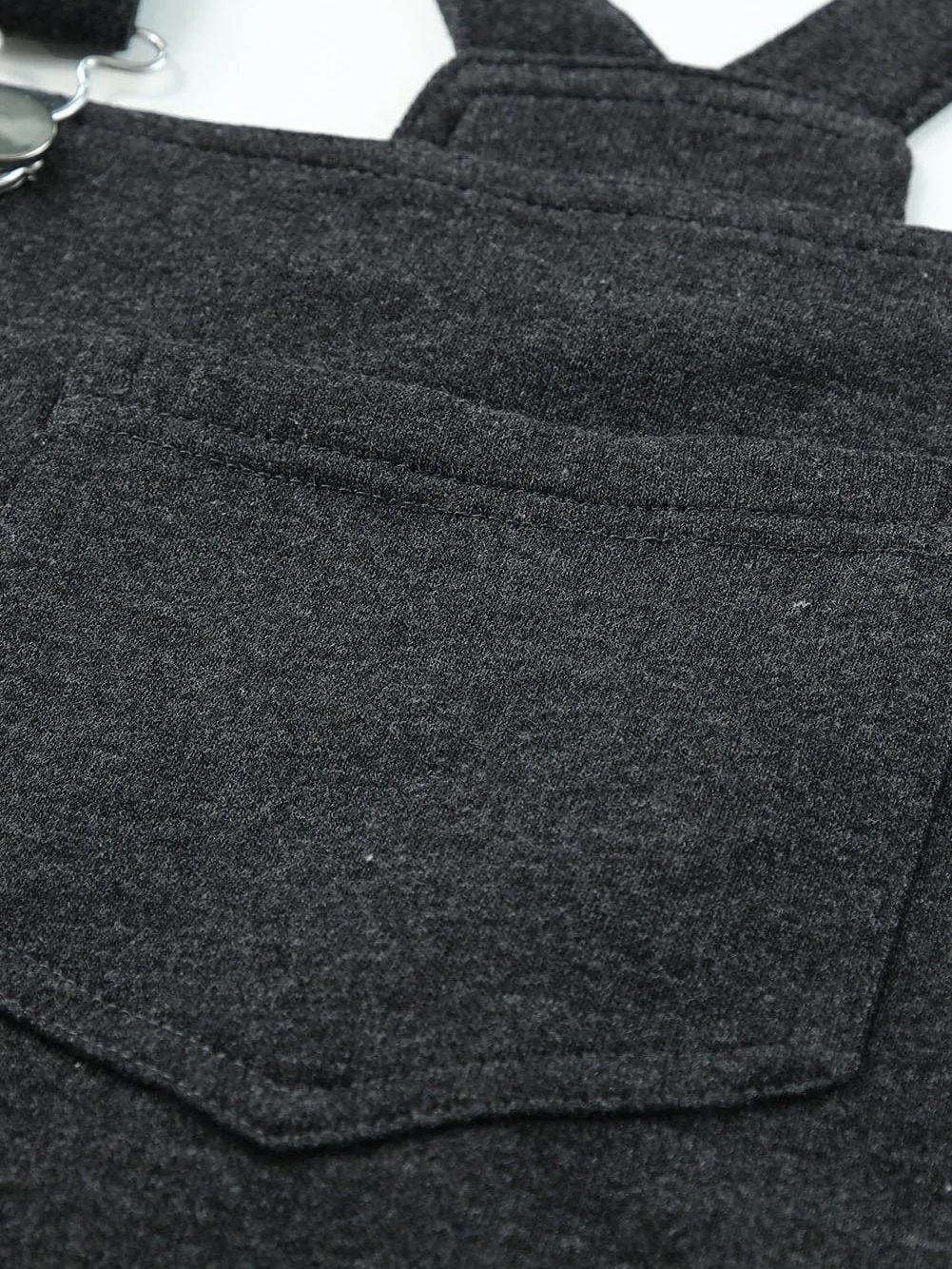 Button-Down Denim Shortalls