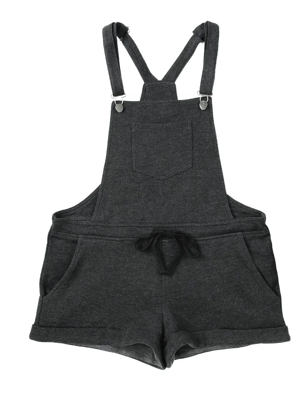 Button-Down Denim Shortalls