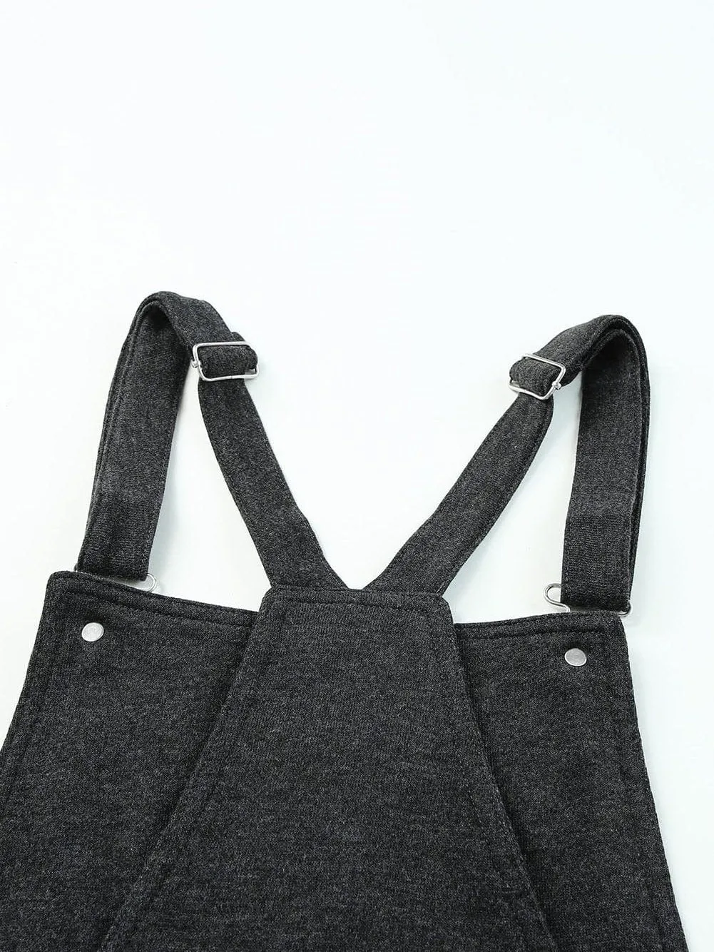 Button-Down Denim Shortalls