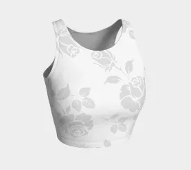 Gainsboro Roses Athletic Crop Top