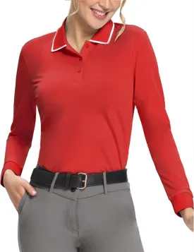 Hiverlay Women Golf Shirts Polo Shirts for Women UPF 50  Lightweight Quick-Dry Collared Tennis Daily Shirts Work Tops