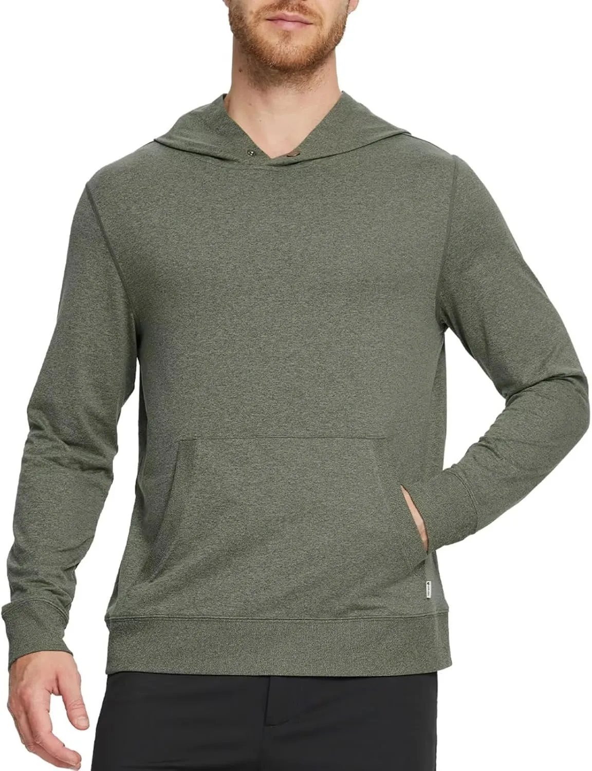 M MAELREG Mens Hoodies Pullover Performance Heather Kangaroo Pocket Thin Hooded Sweatshirt Athletic Golf Hoodies for Men