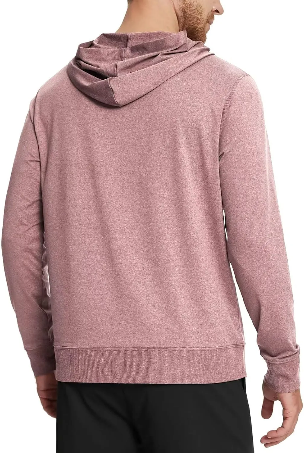 M MAELREG Mens Hoodies Pullover Performance Heather Kangaroo Pocket Thin Hooded Sweatshirt Athletic Golf Hoodies for Men