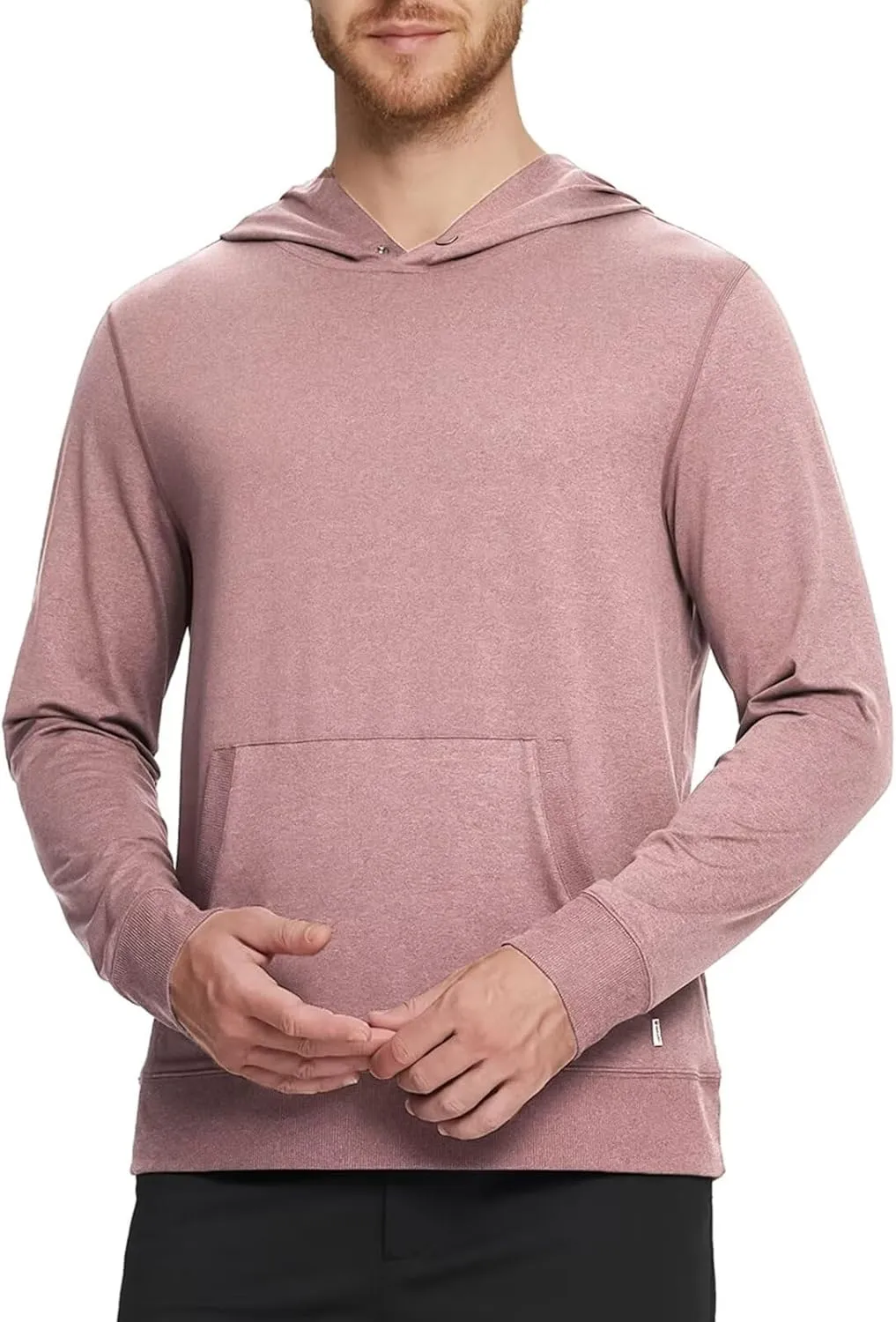 M MAELREG Mens Hoodies Pullover Performance Heather Kangaroo Pocket Thin Hooded Sweatshirt Athletic Golf Hoodies for Men