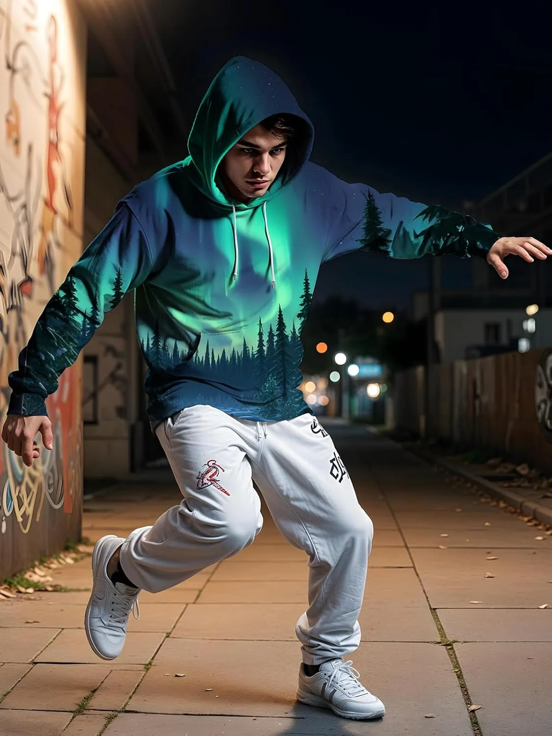 Men 3D Print Pullover Hoodies - Teen Women Graphic Sweatshirt