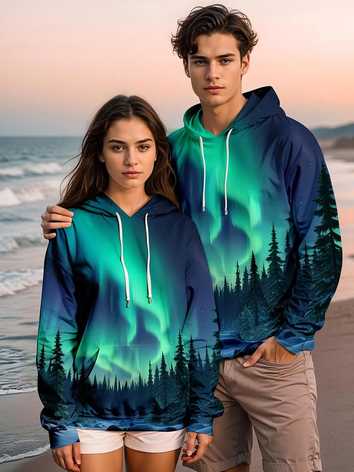 Men 3D Print Pullover Hoodies - Teen Women Graphic Sweatshirt