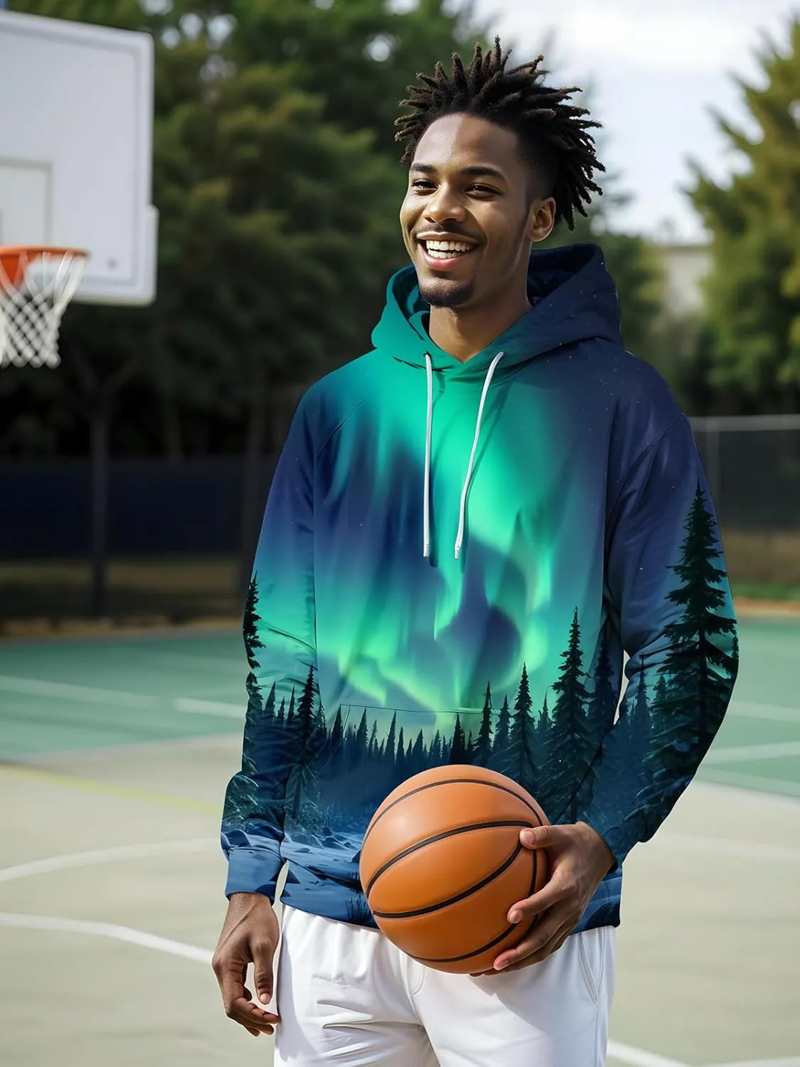 Men 3D Print Pullover Hoodies - Teen Women Graphic Sweatshirt