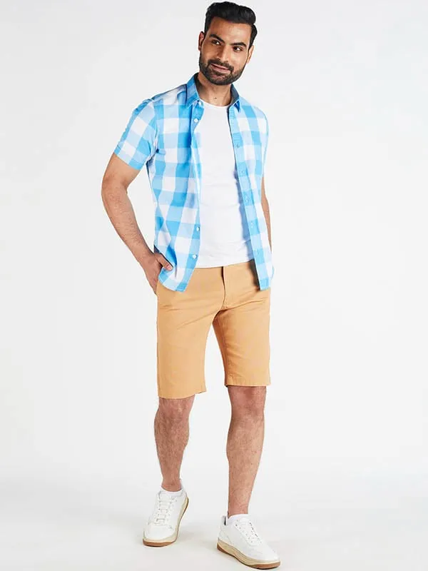 Men Solid Cotton Shorts