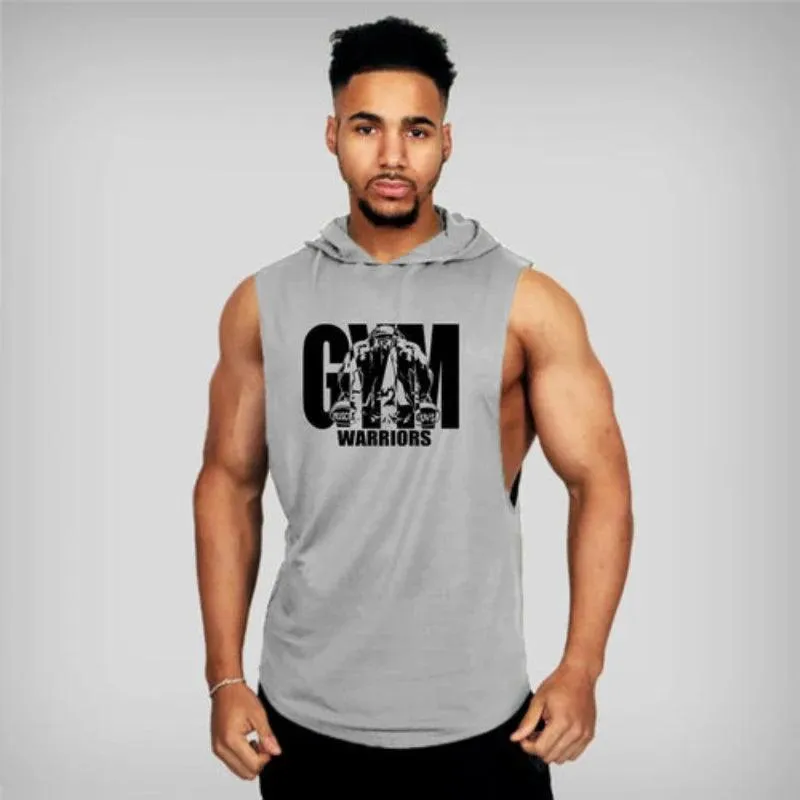 Men Summer Fitness Clothing Bodybuilding Hoody