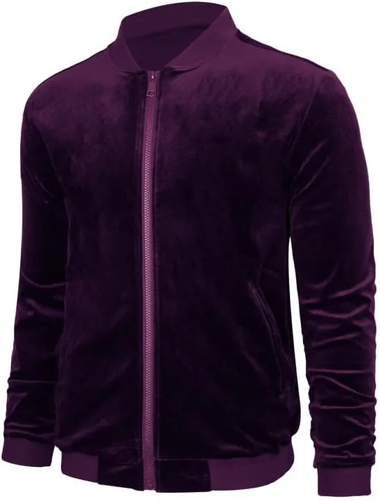 Mens Faux Suede Bomber Jacket Varsity Jacket Windbreaker Vintage Casual Lightweight Leather Coats Jackets