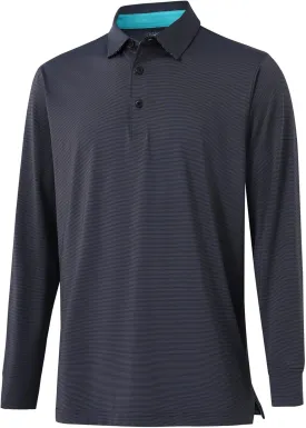 Mens Golf Shirts Long Sleeve Moisture Wicking Collared Work Business Casual Tennis Polo Shirts for Men