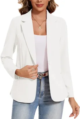 MINTLIMIT Blazers for Women Long Sleeve Button Front Blazer Lapel Business Casual Work Office Suit Jackets with Pockets