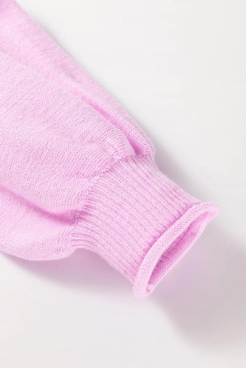 Rayna Pink Drop Shoulder Sweater