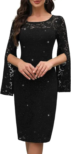 Sequin Cocktail Formal Dresses for Women,Weddings Guest Evening Party Gowns Slim Midi Fishtail Dress