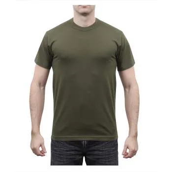 Solid Color Cotton / Polyester Blend Military T-Shirt