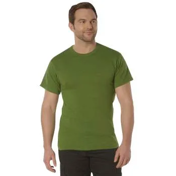 Solid Color Cotton / Polyester Blend Military T-Shirt