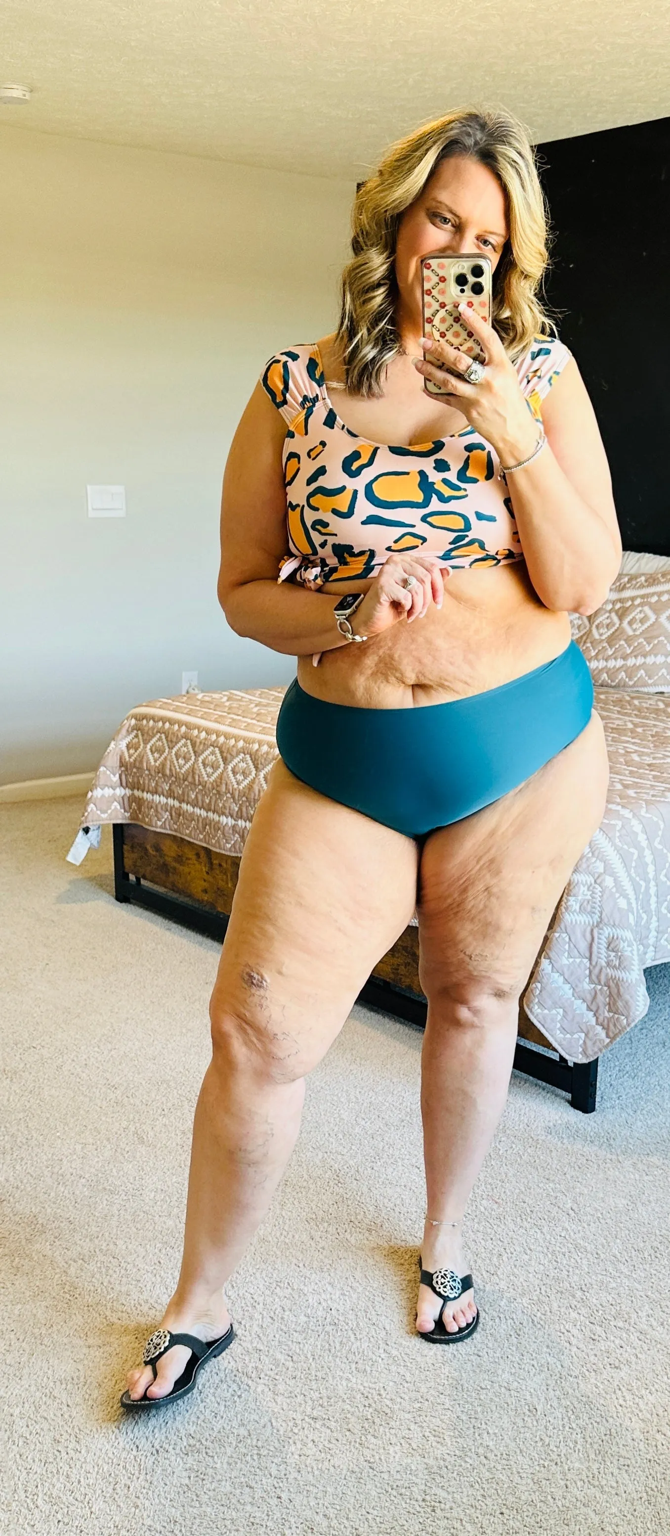 Teal Leopard High Waist Bikini TLB BRANDS