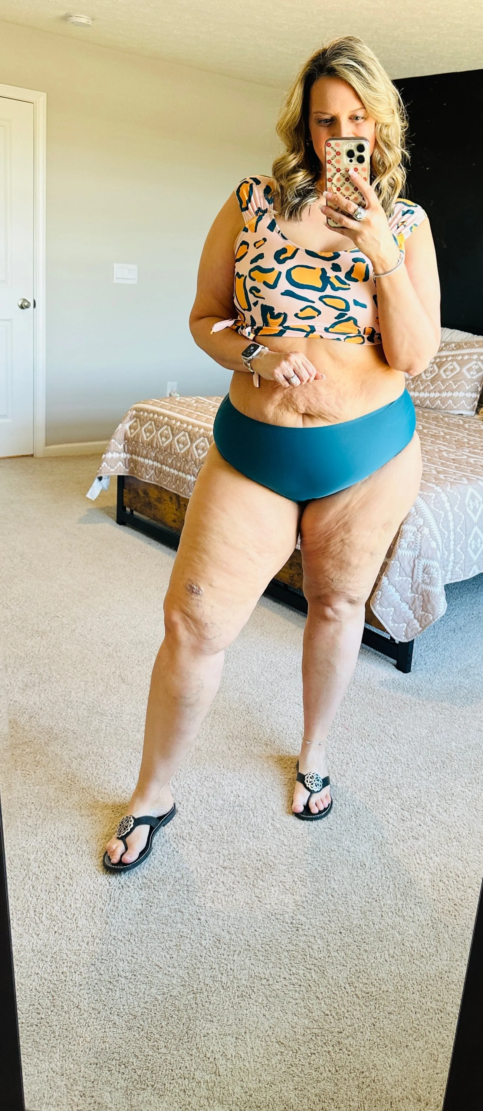 Teal Leopard High Waist Bikini TLB BRANDS