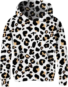 uideazone Girls Pullover Hoodies 3D Graphic Printed Hooded Sweatshirt with Pocket 4-14 Years