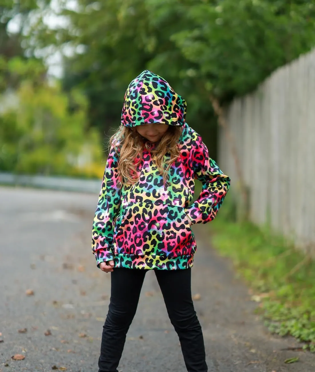 uideazone Girls Pullover Hoodies 3D Graphic Printed Hooded Sweatshirt with Pocket 4-14 Years