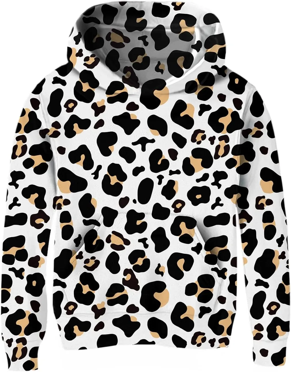 uideazone Girls Pullover Hoodies 3D Graphic Printed Hooded Sweatshirt with Pocket 4-14 Years