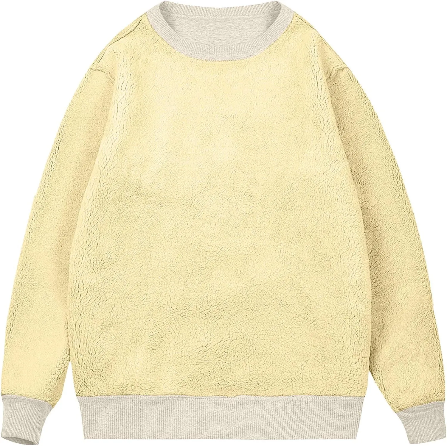 Uillui Men's Winter Thermal Sweater Warm Crewneck Sherpa Lined Fleece Sweatshirt Casual Active Long Sleeve Pullover Tops
