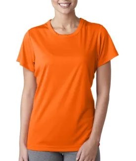 ultraclub(R) ladies' cool & dry sport performance interlock tee - bright orange (2xl)