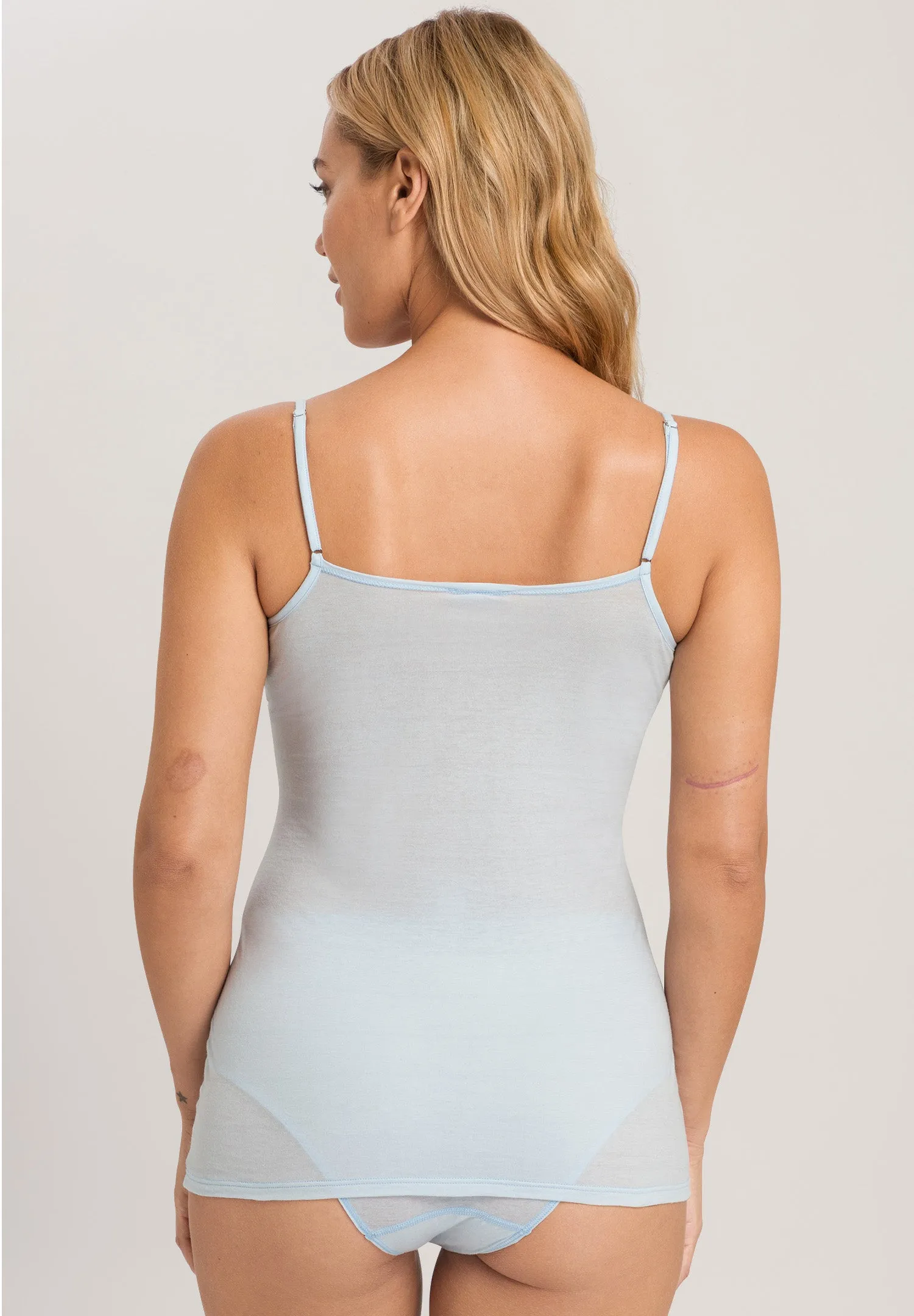 Ultralight Round Neck Cotton Camisole | Whispering Blue 71820-2503