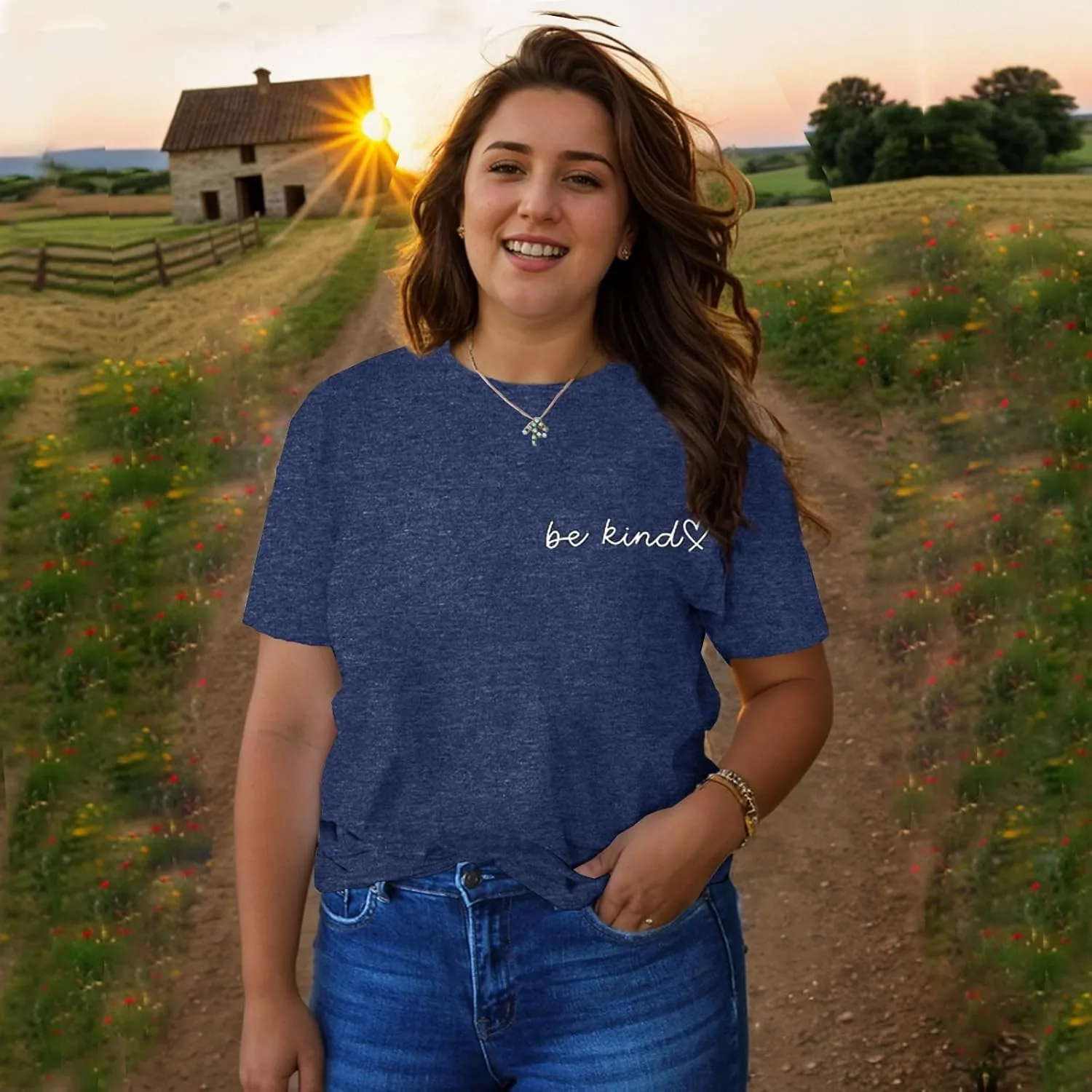 Women Graphic T-Shirts Casual Short Sleeve Tee Tops(Available in Plus Size)