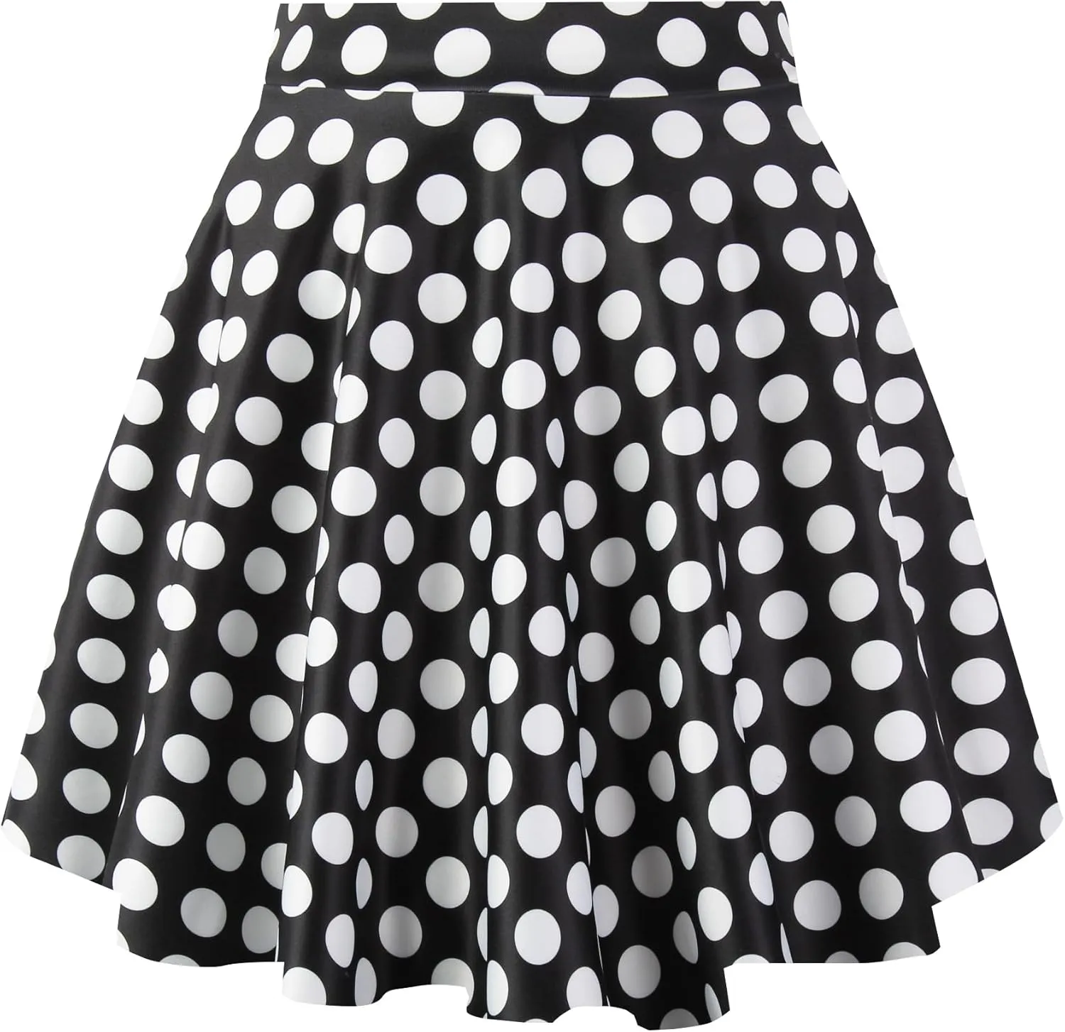 Women's Casual Basic Skirts Mini Flared Skater Stretchy A-Line Party Skirts with Shorts