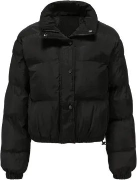Women's Cropped Quilted Winter Puffer Jacket Outerwear Coats Quilted Jackets