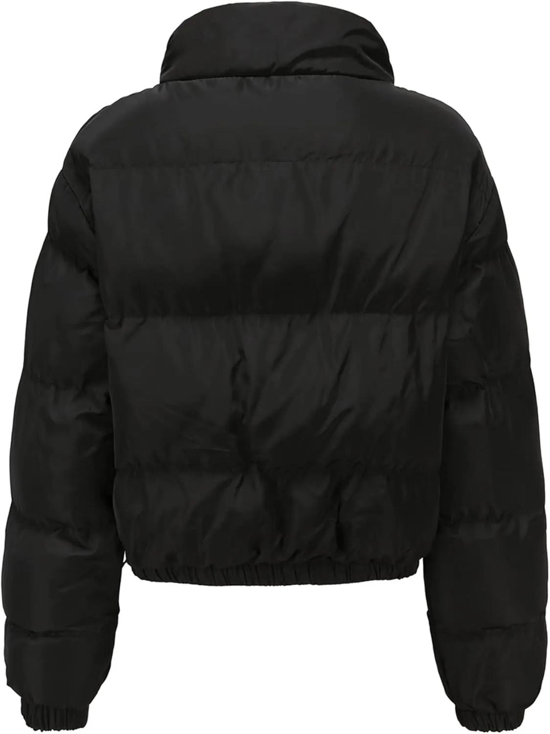 Women's Cropped Quilted Winter Puffer Jacket Outerwear Coats Quilted Jackets