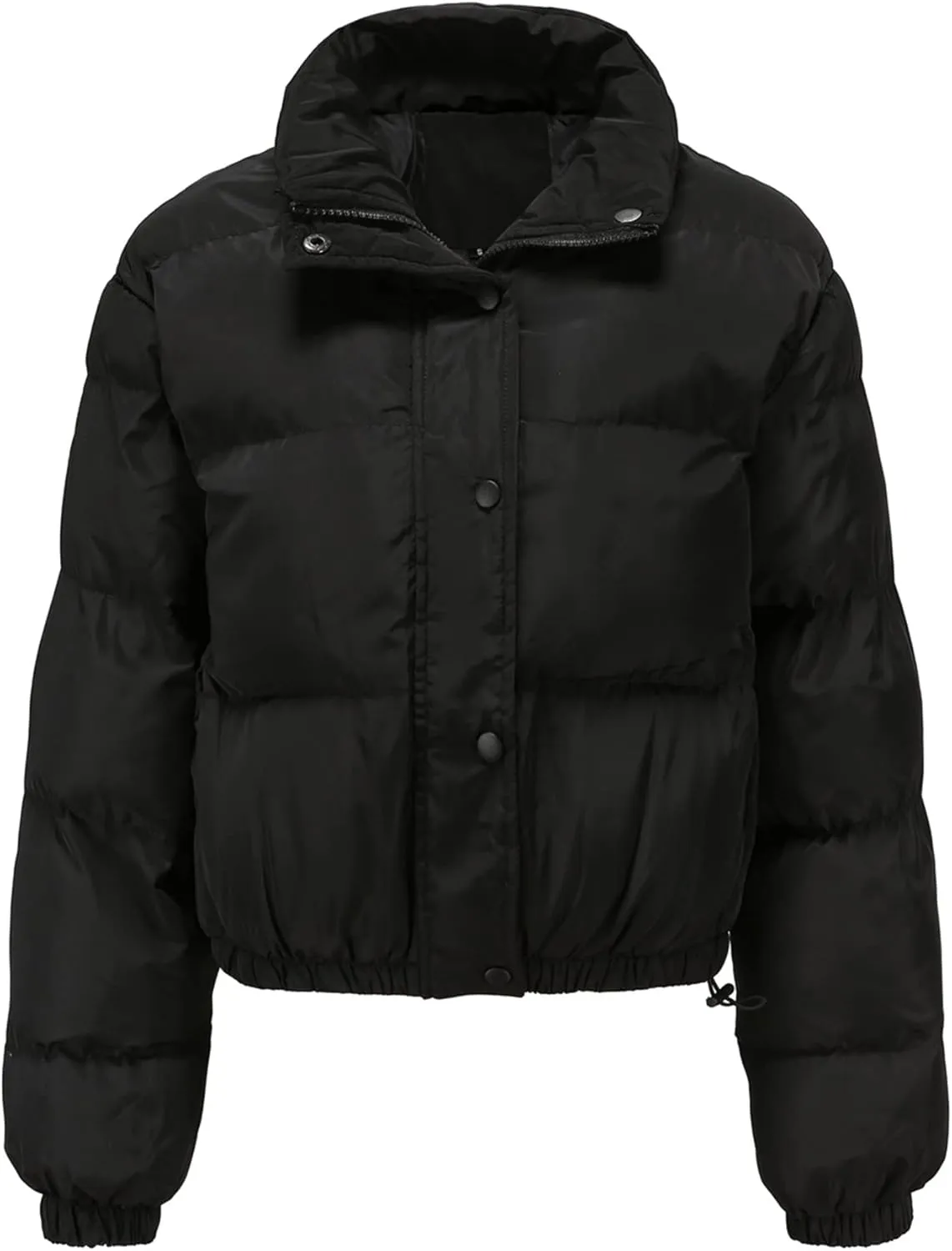 Women's Cropped Quilted Winter Puffer Jacket Outerwear Coats Quilted Jackets