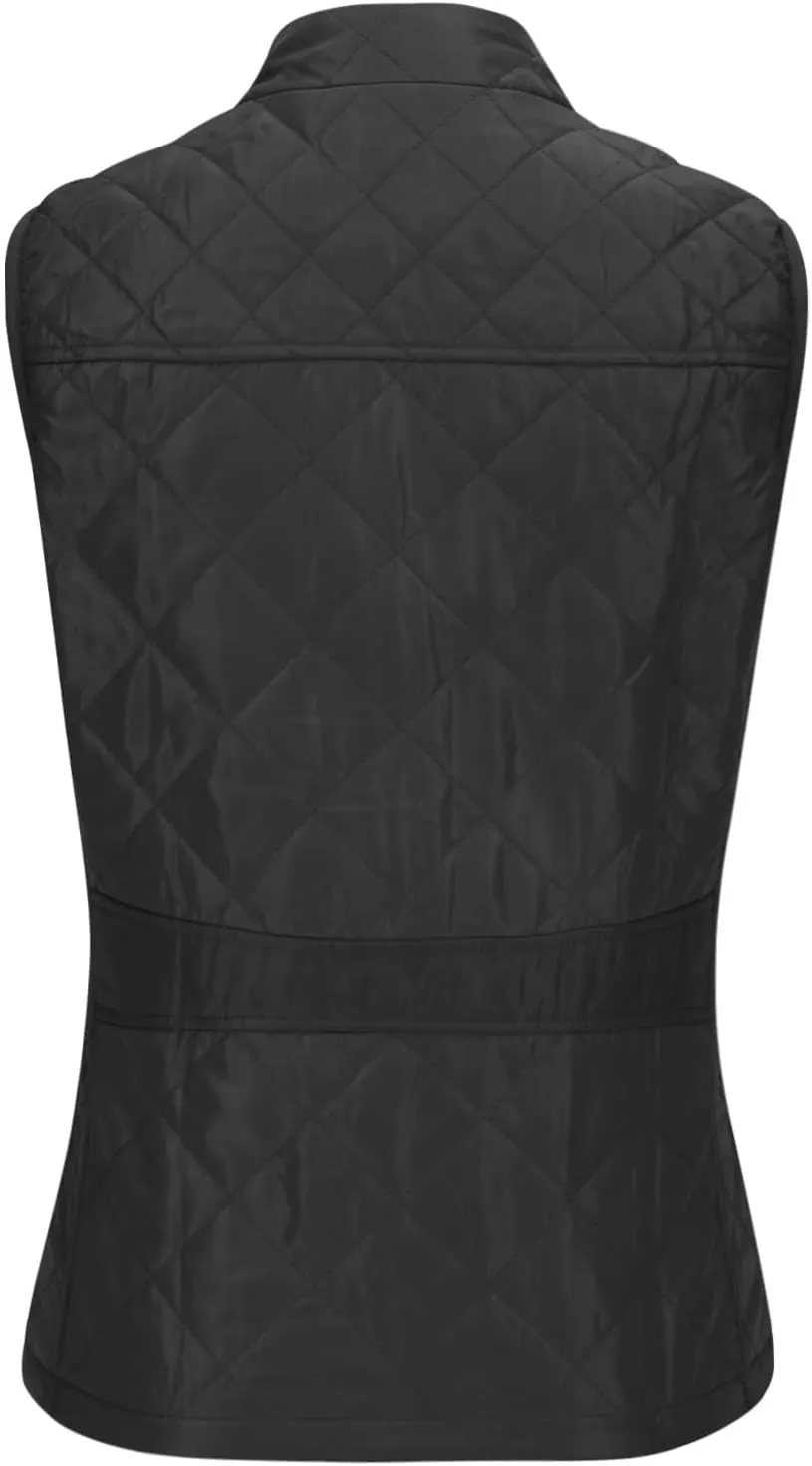 Women's Fall Winter Vest Zip Up Quilted Jackets Sleeveless Winter Coats Stand Collar Athletic Vest for Hiking Running