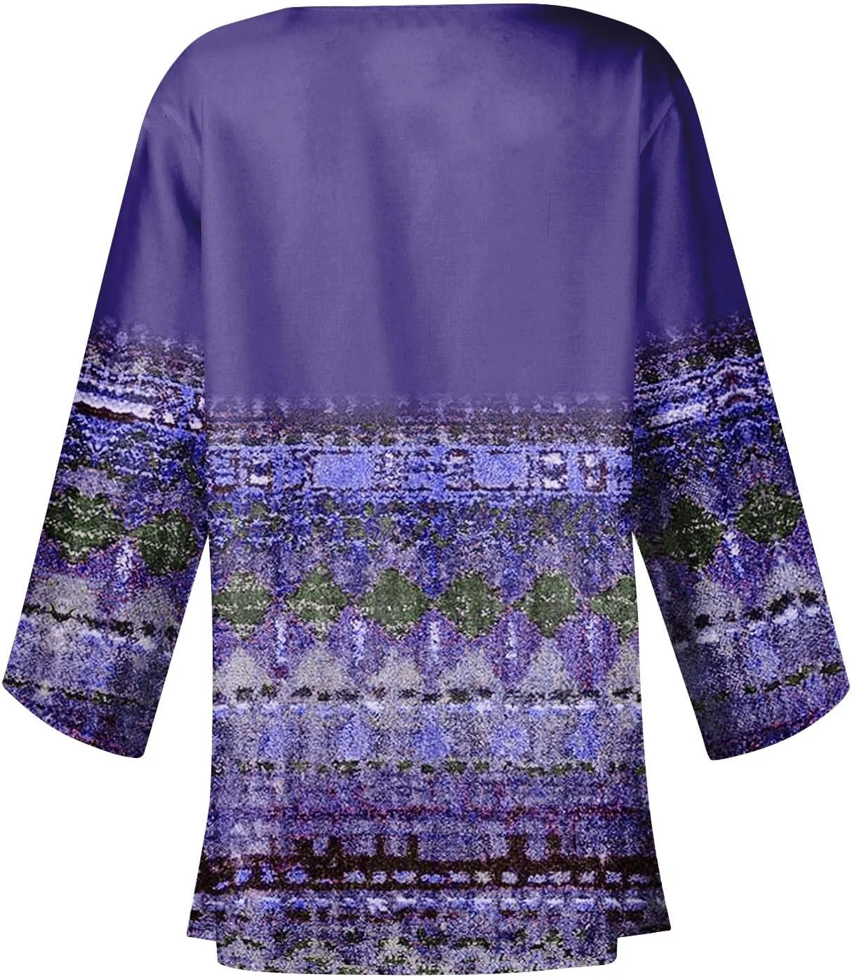 Womens Hawaiian Boho Lightweight Jackets Floral Print Puff Sleeve Kimono Cardigan Loose Cover Up Casual Blouse Top