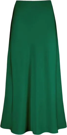 Womens Satin Silk Maxi Skirts High Waisted Skirts 2025 Trendy Casual Elegant Cocktail Party Flared A-Line Midi Skirts